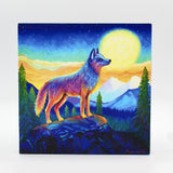 6X6 Spirit Wolf Canvas Giclée By Susan Bertocci