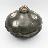 "Saturn's Moons" Raku Wishing Jar By Ruth Ehrenkrantz
