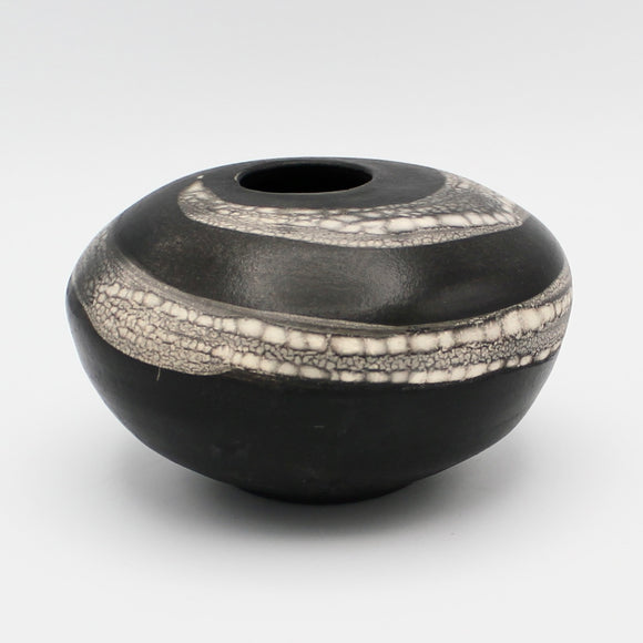 Raku Spiral Vessel By Ruth Ehrenkrantz