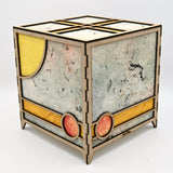 "Sun Dot" Cube Luminary By Kendrick Cowdery