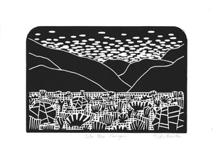 "Into the Canyon" Linocut Print By Rich Fowler