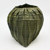 Green Curved Pleat Vessel By Goran Konjevod