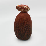 Earthenware Rust Vase With Topper By Terri Scheid