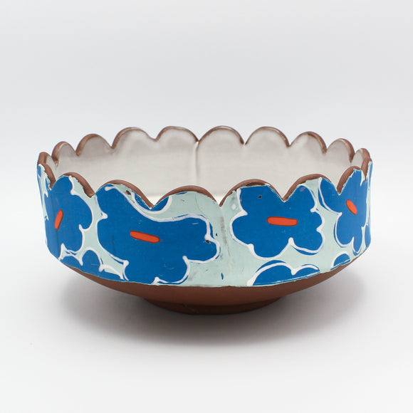 Large Scalloped Poppy Bowl By Deb Sullivan
