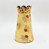 Strawberry Scallop Vase by Deb Sullivan