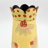 Strawberry Scallop Vase by Deb Sullivan