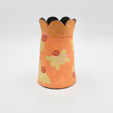 Orange Scallop Vase By Deb Sullivan