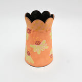 Orange Scallop Vase By Deb Sullivan