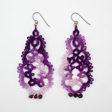 Purple Lace Earrings By Eva Pearlingi