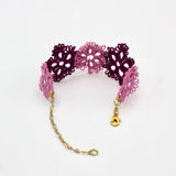 Pink Lace Flower Bracelet