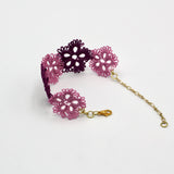 Pink Lace Flower Bracelet