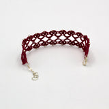 Red Lace Bracelet By Eva Pearlingi