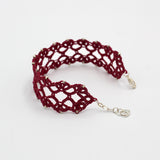 Red Lace Bracelet By Eva Pearlingi