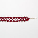 Red Lace Bracelet By Eva Pearlingi