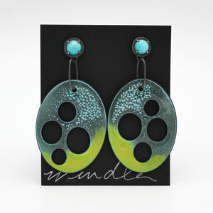 "Quattrovoid" Enamel Earrings By Jenny Windler