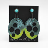 "Quattrovoid" Enamel Earrings By Jenny Windler