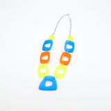 Many Colored Mid-Century Modern Necklace By Lucinda Page and Robin Senour