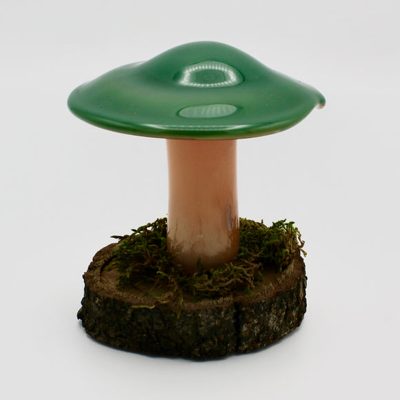 Mushroom On Base in Red By Kim Webster
