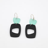 Black and Blue Earrings by Lucinda Page and Robin Senour