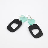 Black and Blue Earrings by Lucinda Page and Robin Senour