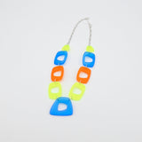 Many Colored Mid-Century Modern Necklace By Lucinda Page and Robin Senour