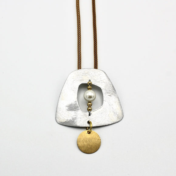 Two-Tone Pearl Pendant By Lucinda Page