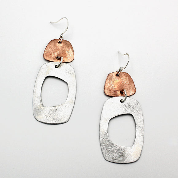 Large Two-tone Earrings By Lucinda Page