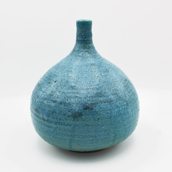 Modern Large Round Turquoise Vase By Susanne Scher