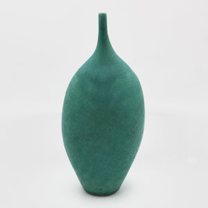 Modern Turquoise Thin-necked Vase By Susanne Scher