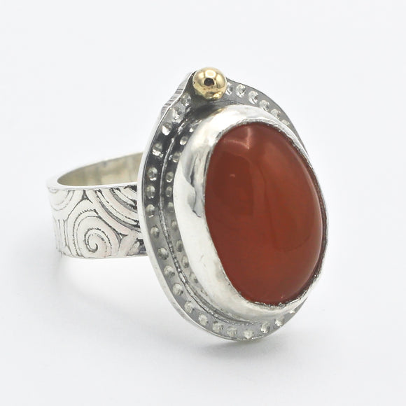 Red Fire Opal Ring By Larry Probst