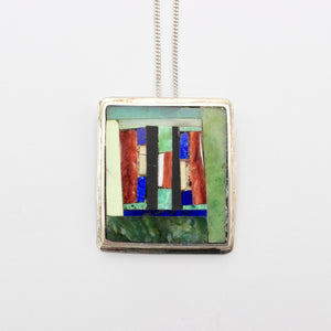 Mosaic Inlay Pendant By Shael Barger
