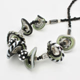 Black and White Disc Necklace by Carol Rose