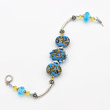 Blue Lampwork Bracelet By Carol Rose