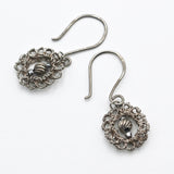 Crochete Earrings With Hematite By Suzane Beaubrun
