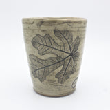 Fig Leaf Print Cups By Kathy Kearns