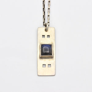 Silver Tablet Labradorite Pendant By Theresa Kwong