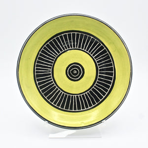 Striped Plate in Chartreuse By Jacqueline Thompson
