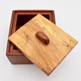 Lidded Box of Santos Mahogany and Birch By Peter Howkinson