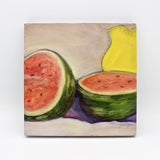 Watermelons Oil On Board By Gina Papen
