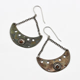 Dark Bronze Crescent Earrings By Jill Gibson