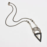 Crescent Triangle Necklace With Moonstone By Jill Gibson