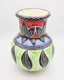 Multicolored Sgraffito Vase by Jacqueline Thompson
