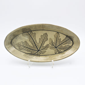 Oval Fig Leaf Plate By Kathy Kearns