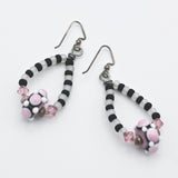 Pink and Black Loop Earrings By Carol Rose