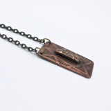 Rectangular Necklace in Copper and Bronze By Jill Gibson