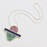 Sterling Silver Crush Inlay Pendant By Shael Barger