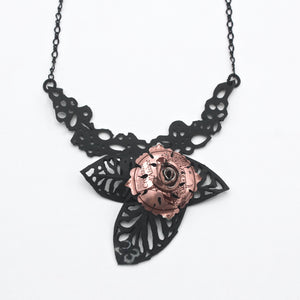 Upcycled Flower Necklace By Suzane Beaubrun
